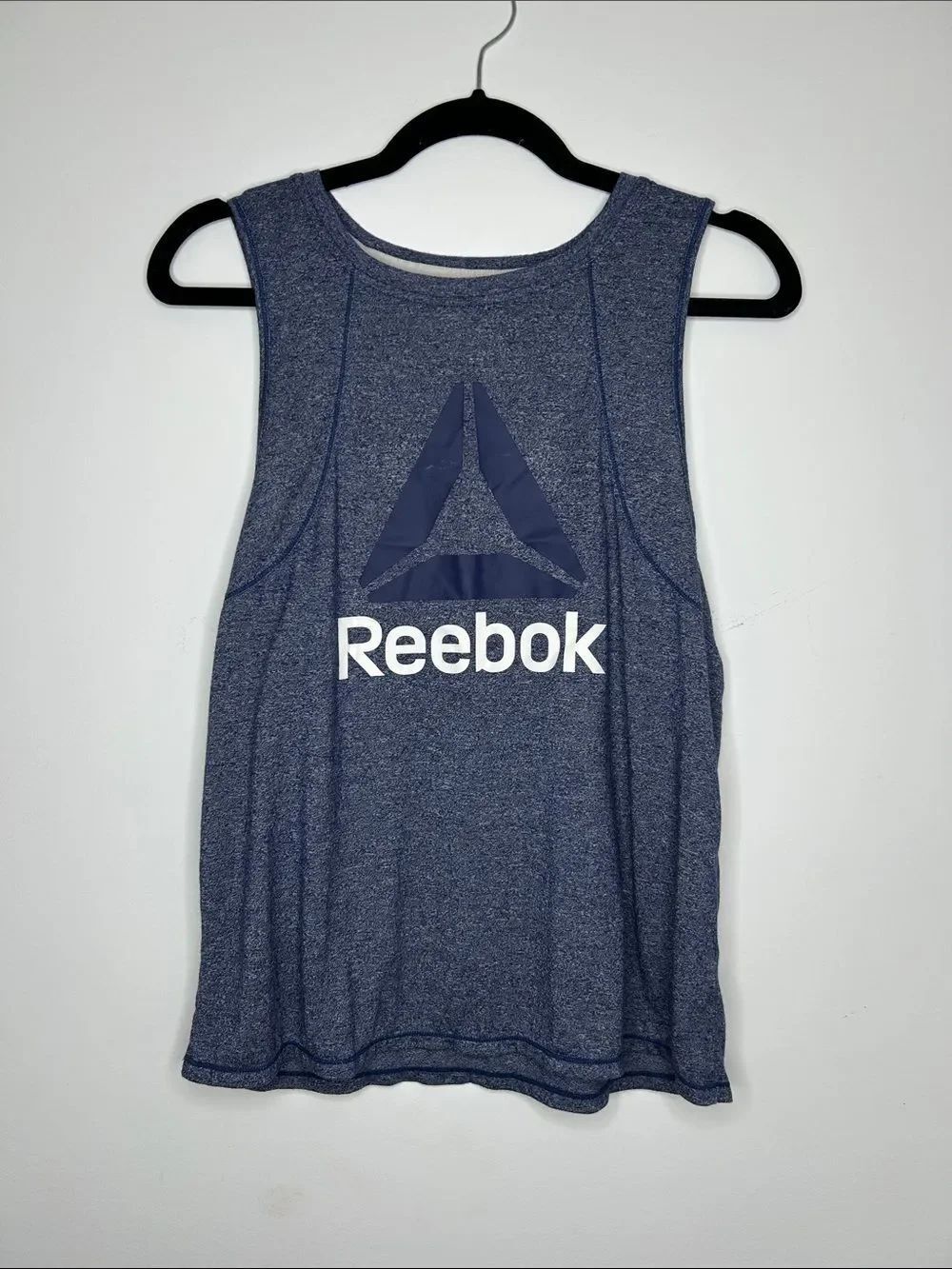Reebok Blue Muscle Graphic Tank Top Size Medium